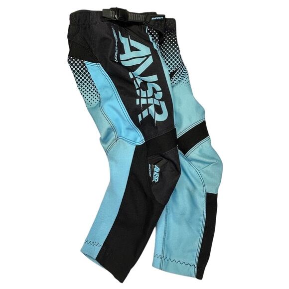 ANSR Kids Answer Racing MX Pants Youth 20 Light Blue Black Read - Picture 1 of 16